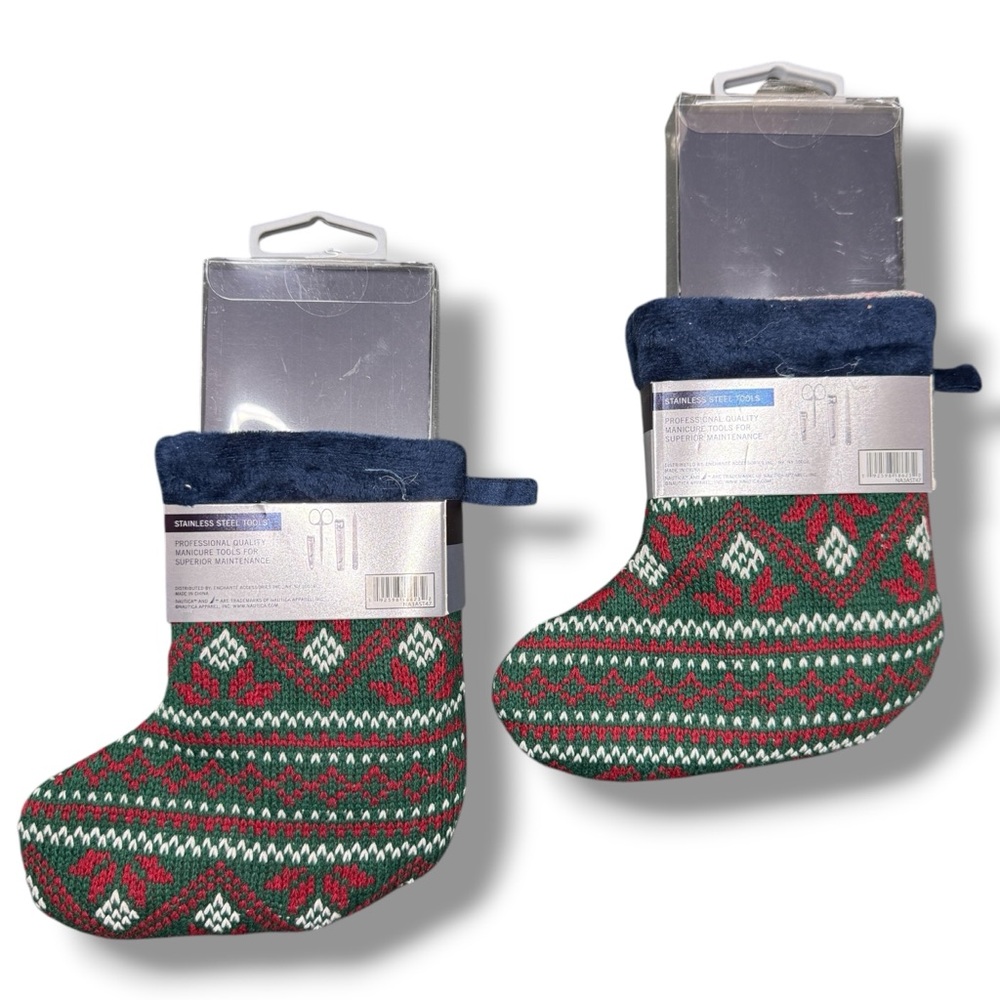 2 Pk NAUTICA Nail Care Grooming Kit for Men – 4 pc Set in a Christmas Stocking - Picture 8 of 11